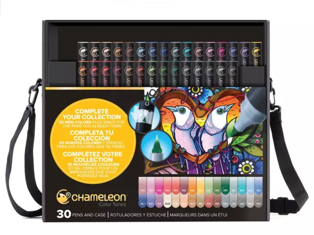 Chameleon Color Tones Pen Set Alcohol Blending Gradient - 30 Pen Deluxe Set
