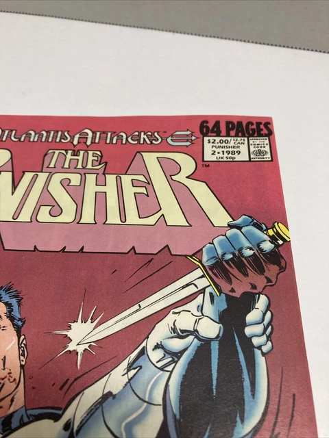 The Punisher Annual #2 Atlantis Attacks Marvel Comics 1989 -Moon Knight! Pics 🔥 4
