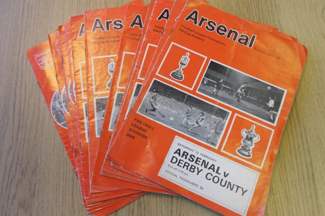 COLLECTION OF 1970'S Arsenal Programmes x 15 £8.99 - PicClick UK