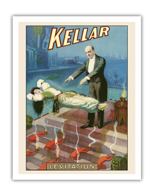 Kellar - Levitation of Princess Karnac - Vintage Magic Poster 1900