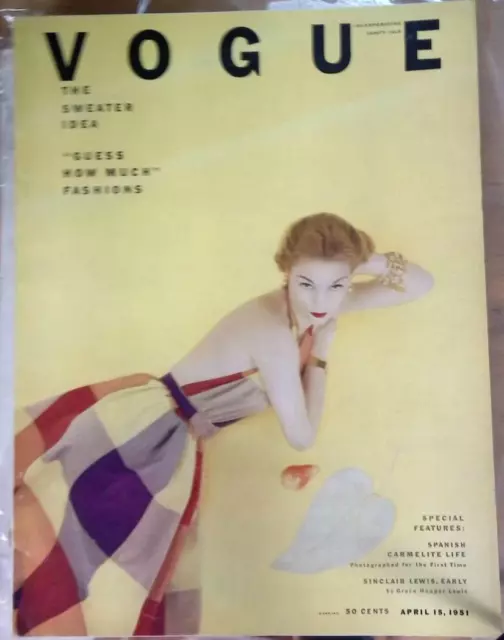 Vogue: Classic Vintage Magazine, April 15, 1951