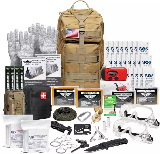 Complete 72 Hours Earthquake Bug Out Bag Emergency Survival Kit for Family