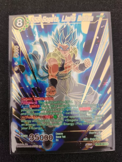 SSR Gogeta Blue Dragon Ball Trading Cards CCG