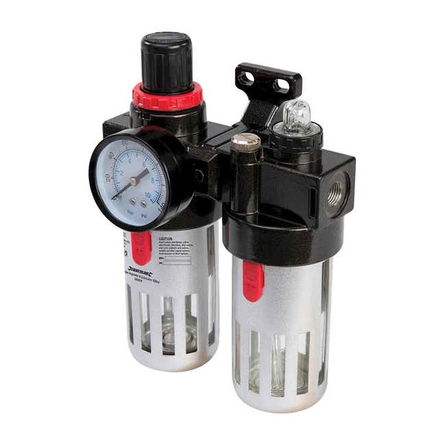 Silverline Air Filtre Régulateur Et Lubrificateur 150ml 245014