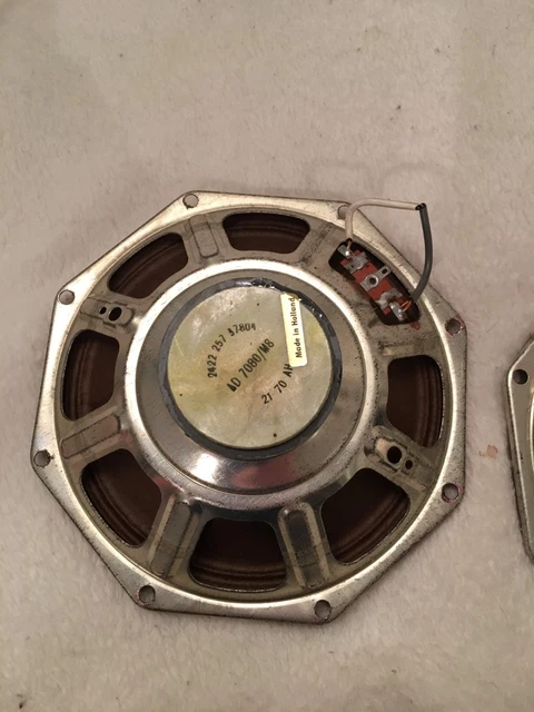 2 Philips AD7080 /m8 vintage full range speakers 3