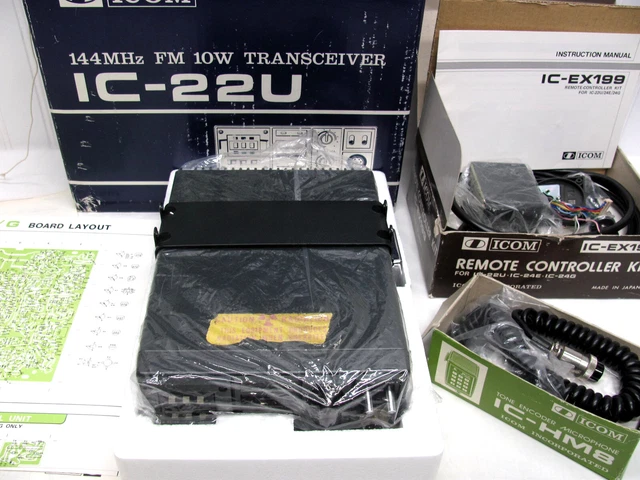 Icom IC-22U 144MHz FM 10W Transceiver +HM8 Mic +EX199 Remote Control Head