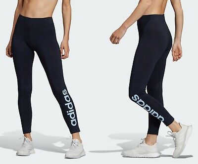Adidas Donna Lineare Leggings da Corsa Jogging Pantaloni Palestra