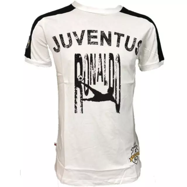 T-shirt Juventus Bianco Nera Vintage Rovesciata Ronaldo Juve PS 27035 Personaliz 2