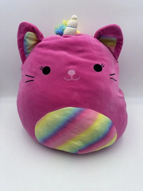 SQUISHMALLOWS XL LIZETTE Caticorn Cat Unicorn Pink Rainbow 20 ...
