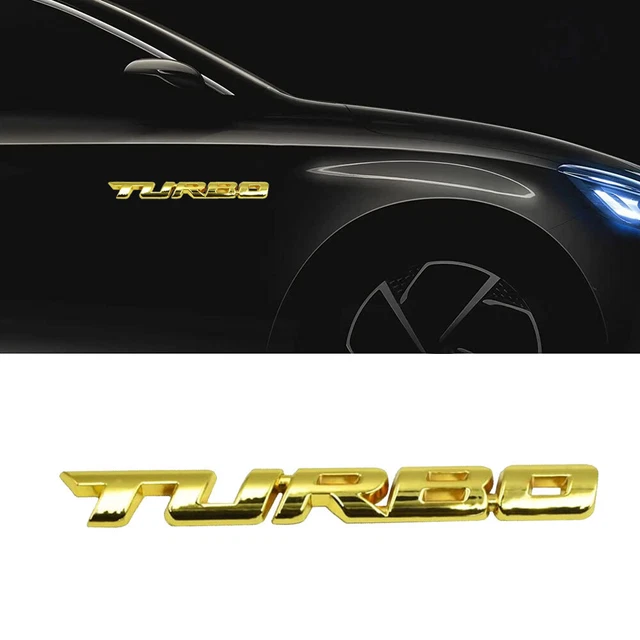 3D Turbo Metal Car Emblem Badge Decal Body Rear Tailgate Sticker Accessosry