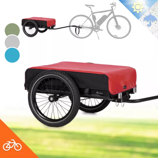 Remolque de carga remolque de bicicleta coche de mano transportador 40 kg 42x63 cm superficie rojo