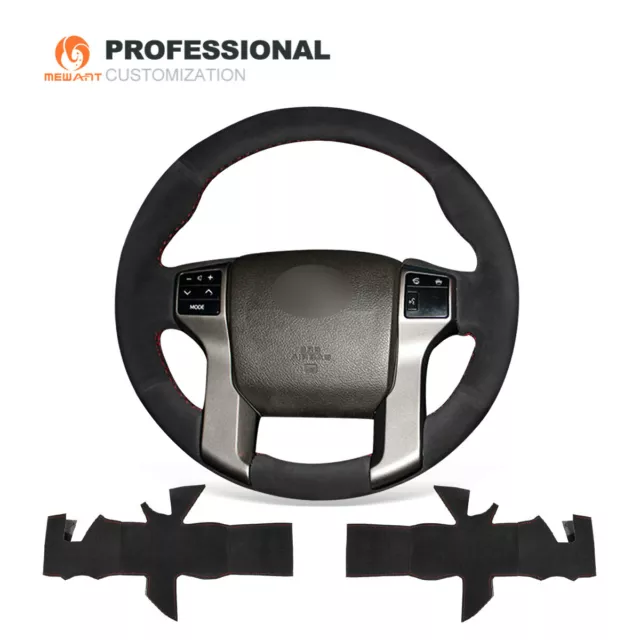 MEWANT Suede Steering Wheel Cover for Toyota Land Cruiser Prado Tundra Tacoma