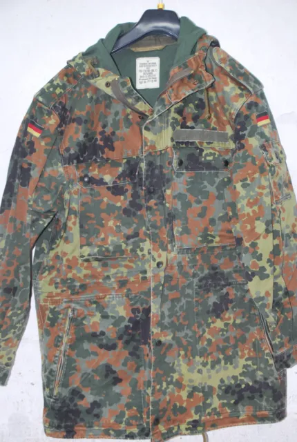 Bundeswehrjacke Feldjacke Tarnjacke Jacke Parka Flecktarn mit Kapuze BW Größe 3