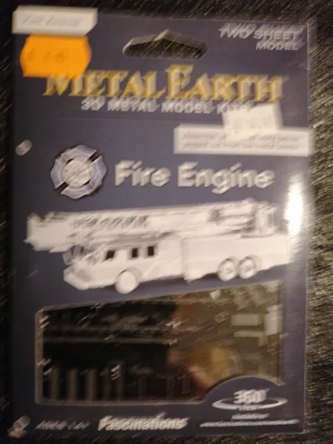 Fire Engine Metal Earth 3D Model Kit FASCINATIONS
