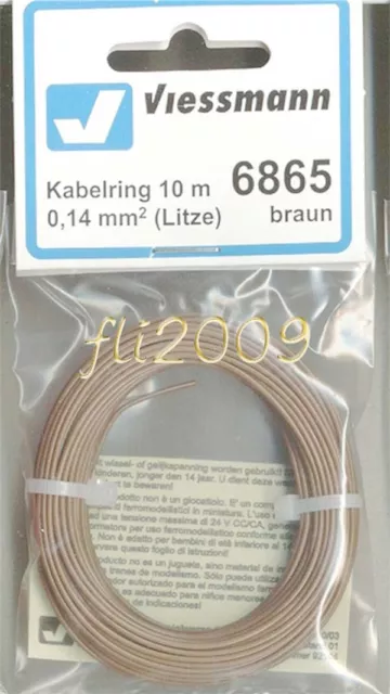 Viessmann 6865 cavo filo collegamenti elettrici 0,14 mmq 10 mt marrone