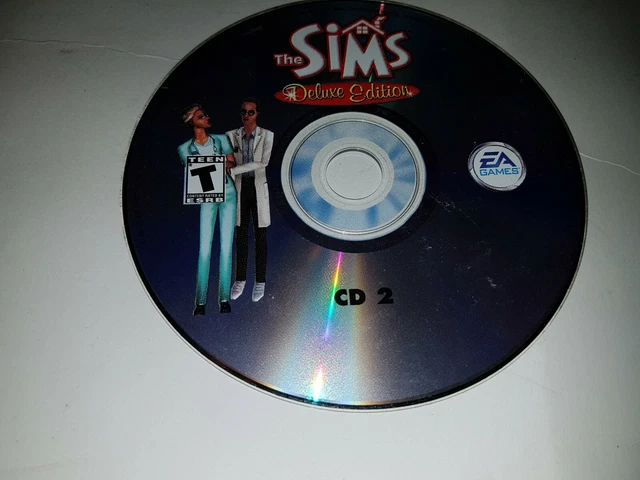 THE SIMS DELUXE Edition CD 2 PC Game Untested 2000-2002 EA Games As Is ...