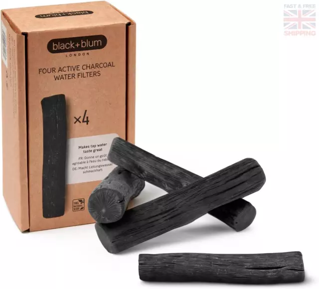 Black Blum Charcoal Water Filter Sticks Charcoal Filter Hydration Old Japanese