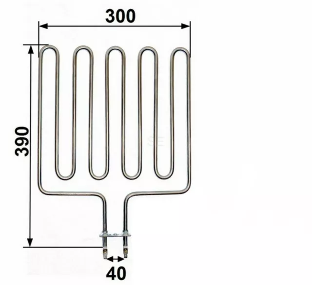 Heizstab passend für Zsk 710 Harvia Saunaofen mit 2 670 Watt Saunaheizstab