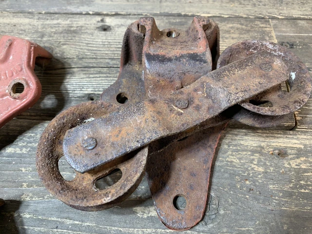 Allith Prouty co barn door pulley pullies vintage antique sliding door 2