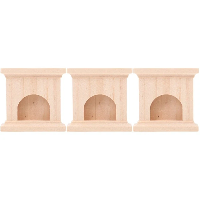 Confezione da 3 Camino a Legna Miniatura Abitazione Modello Giocattolo Vecchio Moda