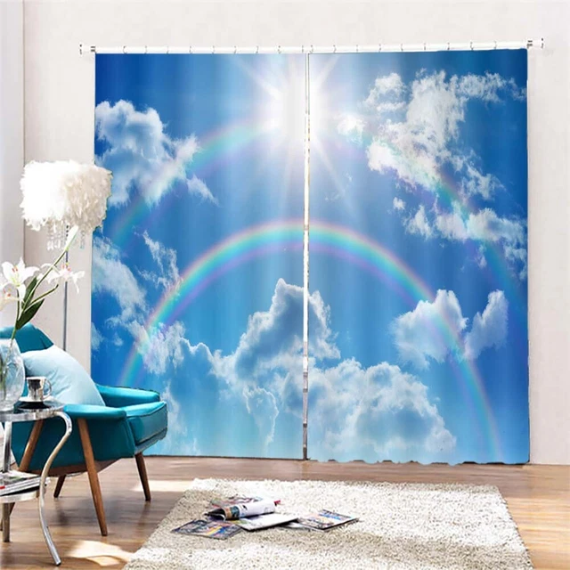 IRREGULAR WHITE BUBBLES 3D Curtain Blockout Photo Printing Curtains