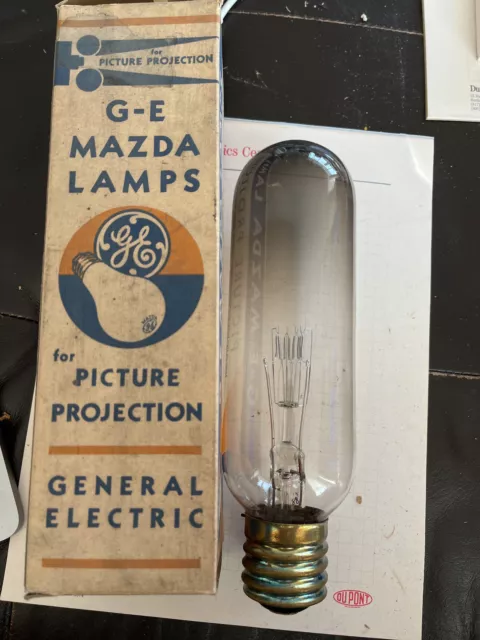 Vintage GE Mazda Clear 1000W Mogul T20 Base Down NOS