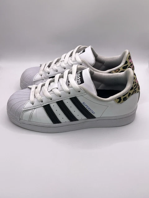 ADIDAS WOMEN S GIRLS White Animal Print Superstar Trainers Size UK 3 EUR 35.5 12.95 PicClick UK