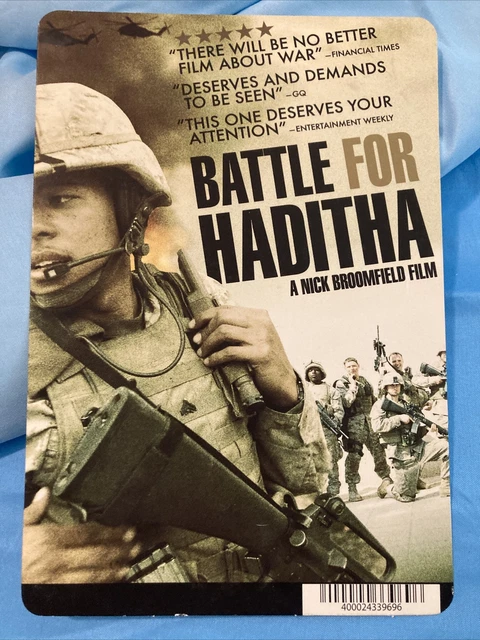 BATTLE FOR HADITHA DISPLAY BACKER CARD (not a dvd) 5.5" X 8" NO MOVIE