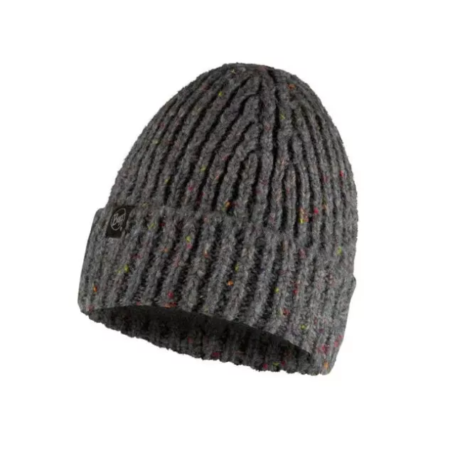 Buff - Kim - Knitted & Polar Beanie Hat - Grey