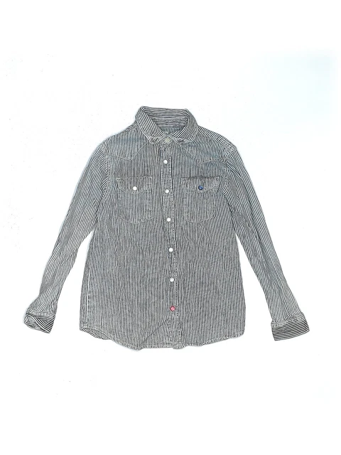 Gymboree Boys Gray Long Sleeve Button-Down Shirt M Youth
