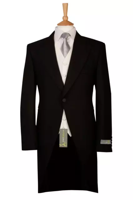 Tailcoat Jacket Wool Herringbone Ascot Mens Wedding Morning Dress Tails Ex Hire