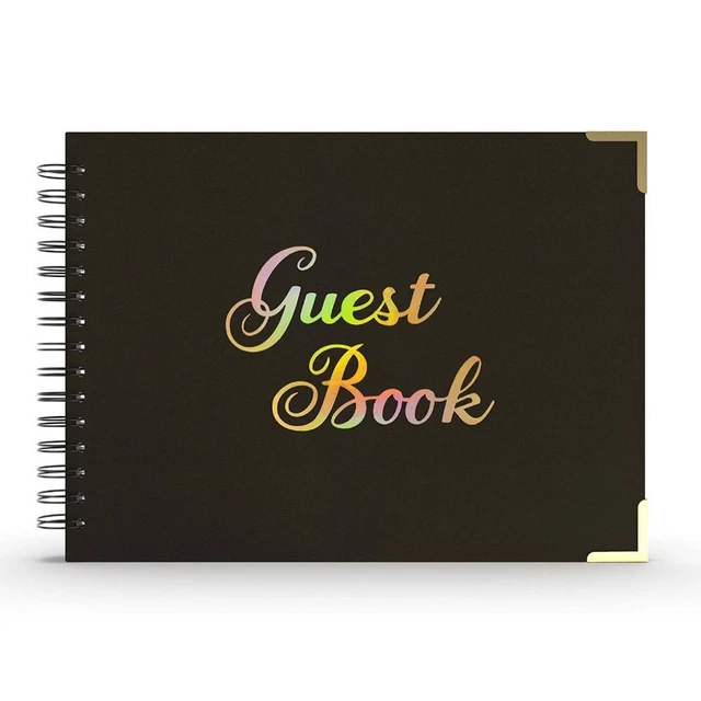 28.5*21 CM Guest Book Paper Golden Wedding Sign-in Book  Graduation