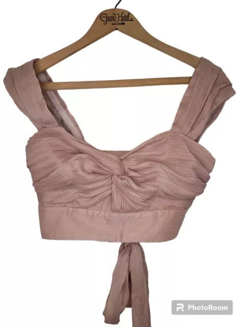 ASOS NWT Blush Pink Chiffon Crop Top Size 6