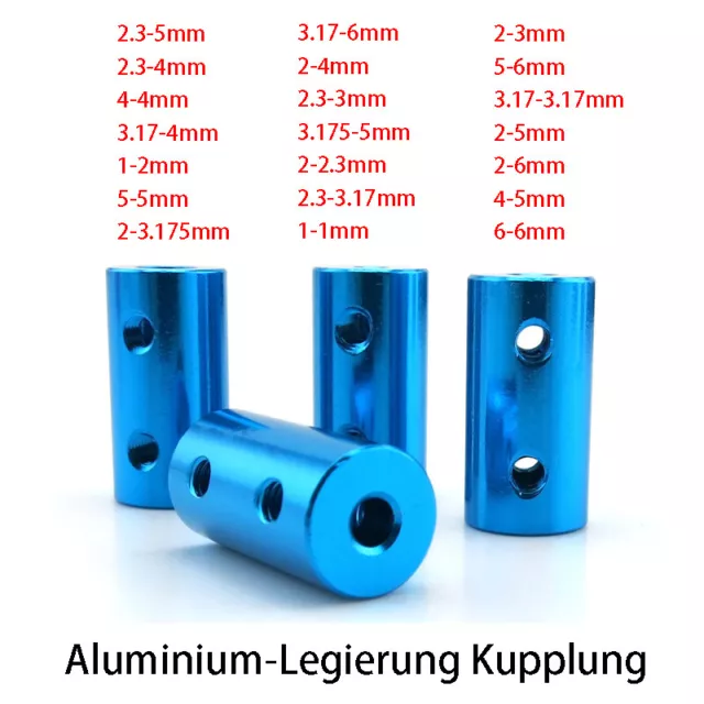 Frizione in alluminio motore alberi accoppiatore manicotti adattatore connettore fai da te 1~6 mm foro