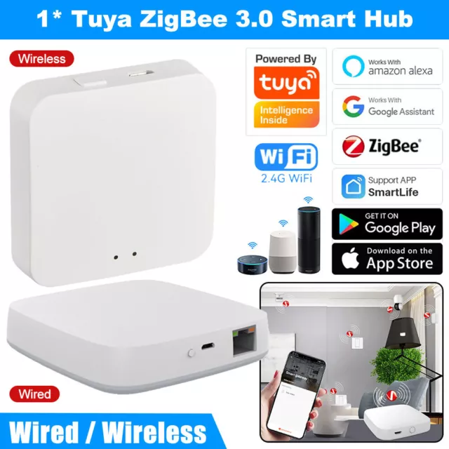 Tuya Smart Zigbee Gateway Wired Hub For Apple Homekit Siri Alexa Google APP DHL