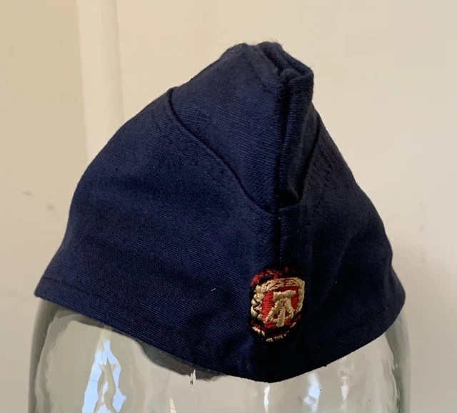 EAST GERMAN OVERSEAS Garrison Side Cap Cold War Size 57 Navy? Hat ...