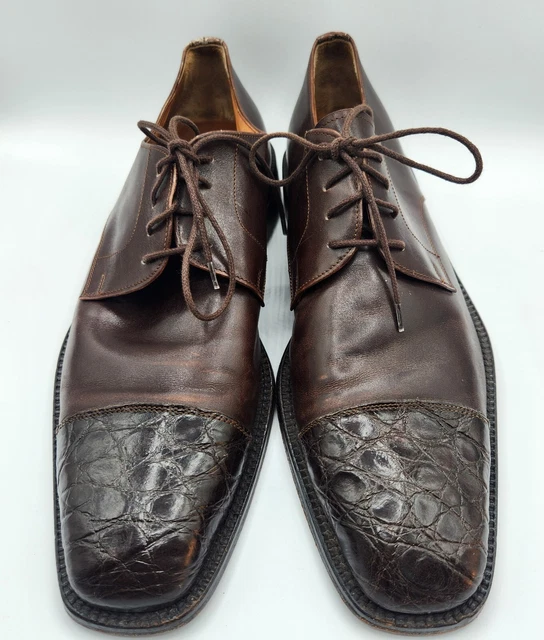 BELVEDERE SHOES MENS 10 Handmade Ciro Schiano Leather  display picture 1