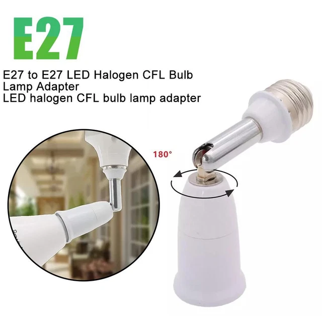 E27 LED Light Bulb Lamps Holder Flexible Extension Socket Adapter A9X6