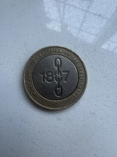 2 POUND COIN (1807) ABOLITION OF SLAVERY 2007 RARE MINT with Errors