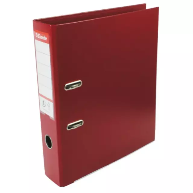 Esselte A4 Polypropylene 75mm Burgundy Lever Arch File (Pack of 10) Free 24h Del