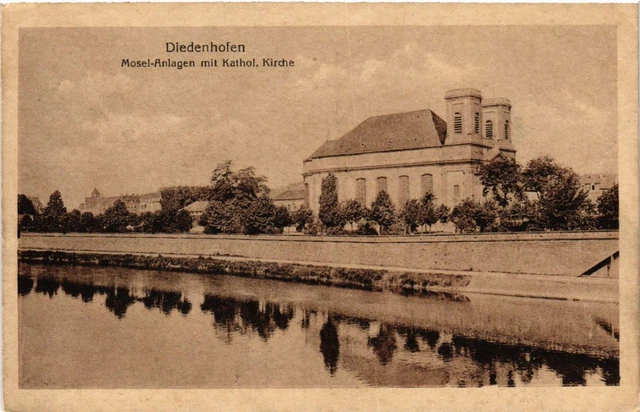 CPA AK DIEDENHOFEN Moselle systems with Kahol church (454724)