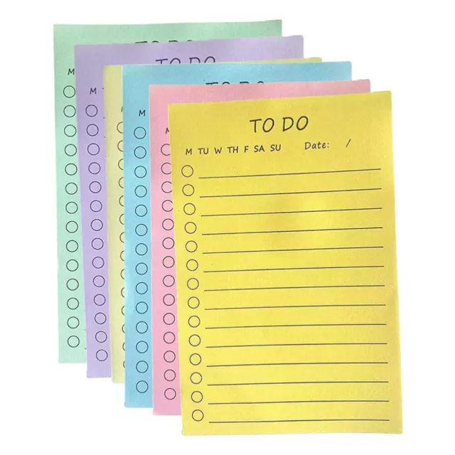 6Pcs Memo Pads Colored Note Pads Tearable Memo Stickers Small Sticky Tabs Note