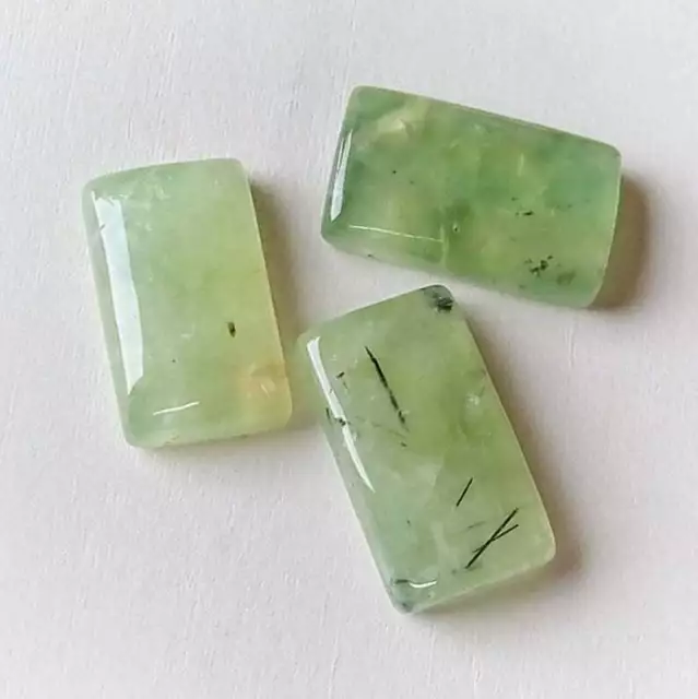 Cabochon rettangolare Prehnite naturale da 5 x 7 mm a 20 x 25 mm pietra...