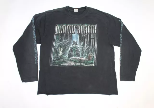 Very Rare Dimmu Borgir Eonian Shagrath Double-Sided T-Shirt Black Metal  Size 3XL