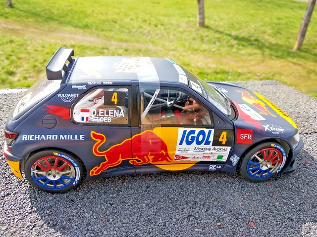 Peugeot 306 maxi S.Loeb 2021 ,Solido 1/18eme noire ,neuve, longueur 22cm, métal