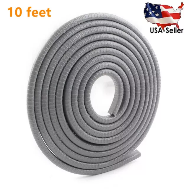 10 Feet Car Door Edge Moulding Trim Lock Guard Rubber Seal Protector Strip Grey