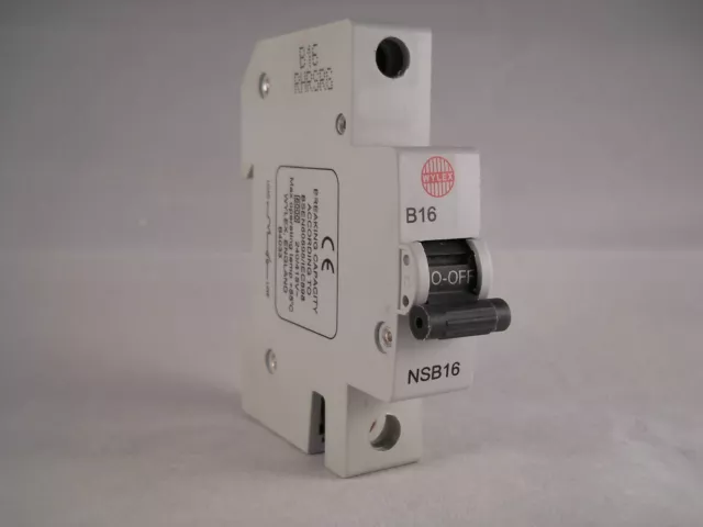 Wylex NSB MCB 16 Amp Single Pole Circuit Breaker Type B 16A NSB16 Series 3