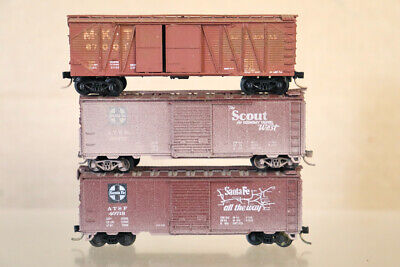 Athearn Atlas con-Cor N Gauge Set Di 4 Nyc Santa Fe D & Rgw Ej&e Box Vagone Tramoggia NZ 