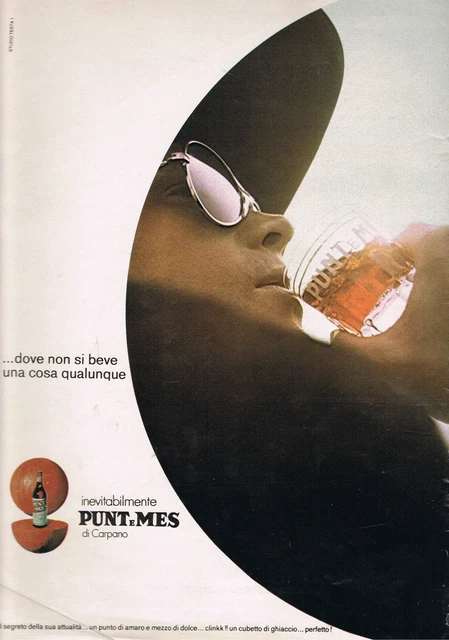 Pubblicità_6-9-1970 - Inevitabilmente PUNT e MES_di Carpano - cm. 30 x 21