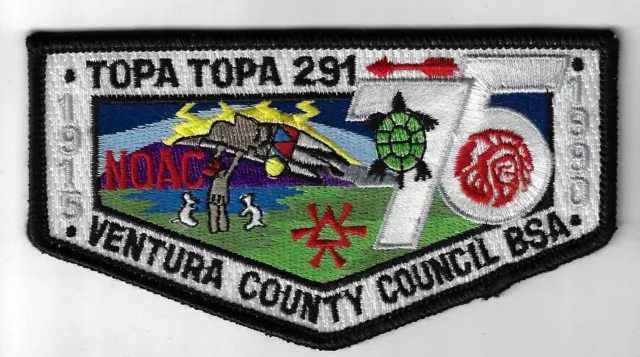OA 291 Topa Topa 1915-1990 Flap BLK Bdr. Ventura County CA [FBL-1986]